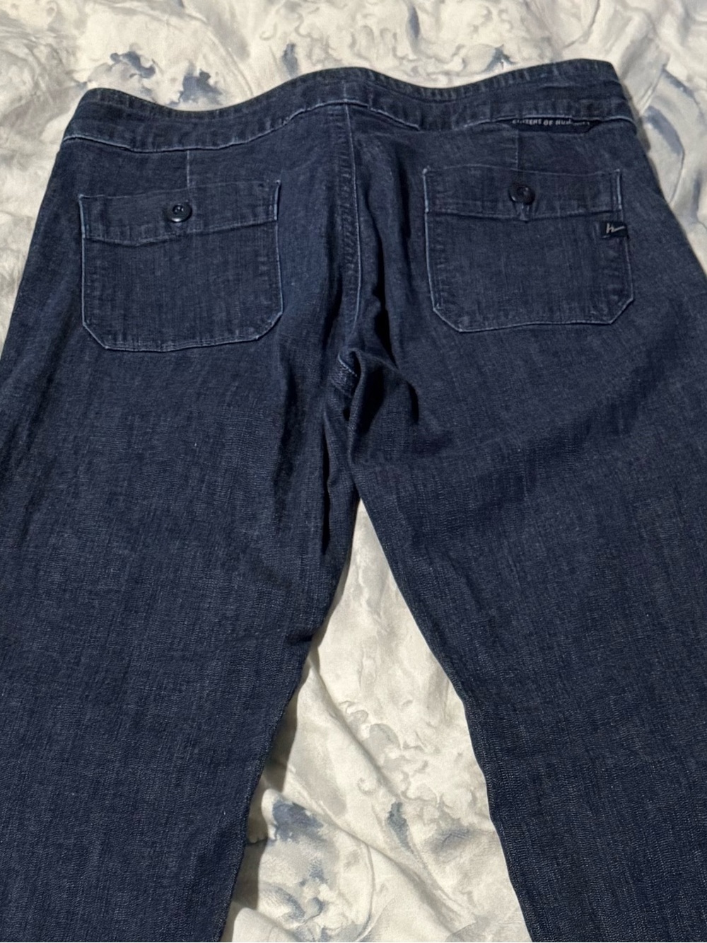 Vintage Citizens Of Humanity Dark Indigo Sunset Wide-Leg Jeans